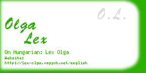 olga lex business card